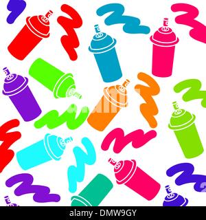 spray cans colorful background Stock Vector