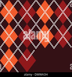Retro colorful colorful argile pattern - orange and red Stock Vector