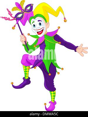 Mardi Gras jester Stock Vector