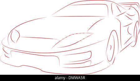 Red sports car clipart, vehicle illustration vector Stock Vector Image ...