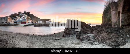 Seaside fishing village of Looe on the south coast of Cornwall Stock Photo