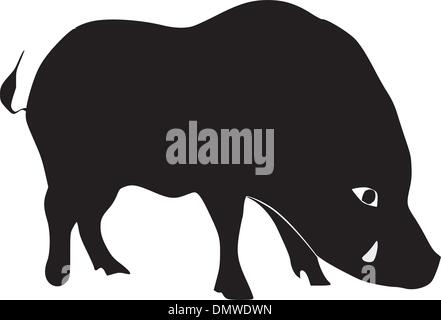 illustration of wild boar Stock Vector Image & Art - Alamy