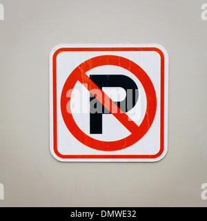 A traffic sign No Parking sign. Stock Photo