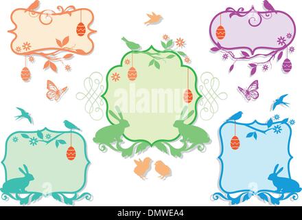 easter frame set, vector Stock Vector