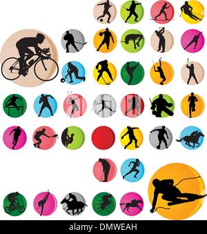 Sport icons Stock Vector