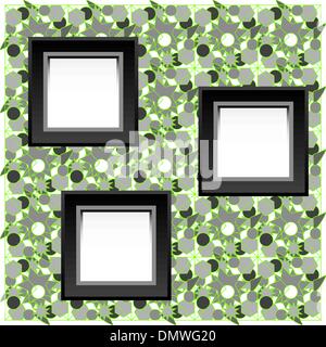 vintage photo frame set, mounted with photo corners and tape Stock Vector