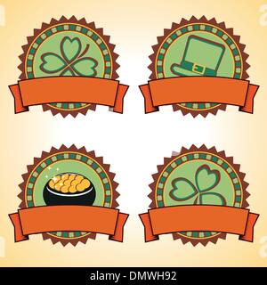 Vector set of retro labels Stock Vector