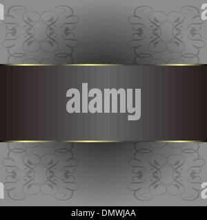 Abstract background with gold banner, vector Stock Vector
