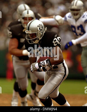 2002 Oakland Raiders Big 3: Jerry Rice #80, Tim Brown #81, and