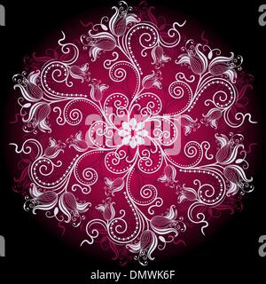 Floral round frame Stock Vector