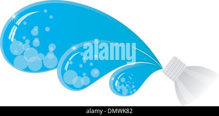 bottle and water. vector Stock Vector