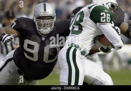 New York Jets running back Curtis Martin against the Oakland Raiders. The  Jets defeated the Raiders, 27-24, in overtime at Network Associates  Coliseum in Oakland, Calif. on Sunday Nov. 9, 2003. Photo