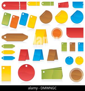 Set of color labels Stock Vector