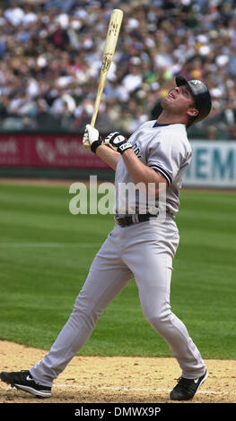 Apr 02, 2002; Oakland, CA, USA; Jeremy Giambi of the Oakland