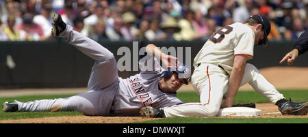 Ryan Klesko of the San Diego Padres before a 2002 MLB season game against  the Los Angeles Dodgers at Dodger Stadium, in Los Angeles, California.  (Larry Goren/Four Seam Images via AP Images
