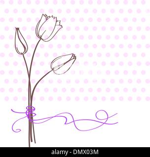 Greeting floral card Stock Vector