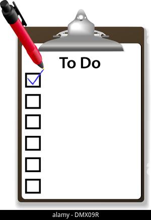 Check mark To Do checklist clipboard copy space Stock Vector