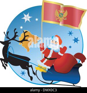 Merry Christmas, Montenegro! Stock Vector