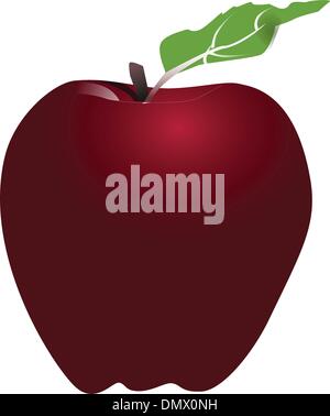 Target on red apple Stock Vector