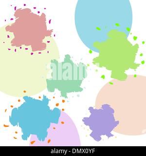 Multicolored blots on a abstract background Stock Vector