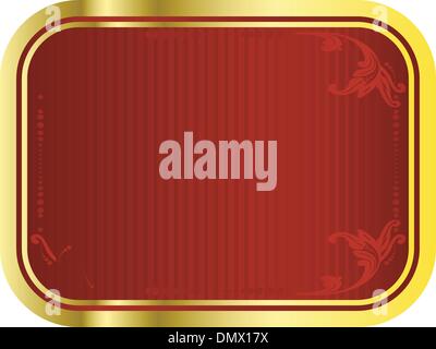 Vector red and gold beer tag Stock Vector