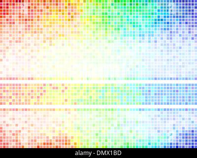 Multicolor abstract  tile background. Square pixel mosaic vector Stock Vector