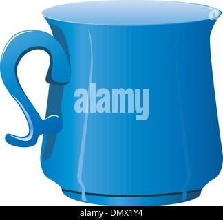 Blue cup. vector Stock Vector
