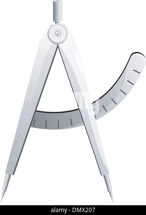 Vector image of the measuring calipers Stock Vector