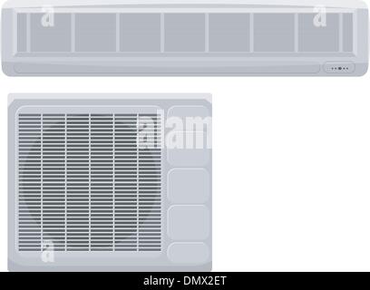 Vector illustration of modern air conditioning on a white backgr Stock Vector