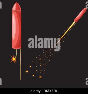 The rocket for fireworks Stock Vector