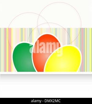 paper easter egg card. Vector multicolored background Stock Vector