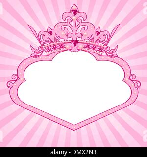 Princess crown frame vector illustration hi-res stock photography