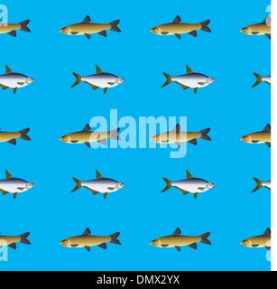 seamless texture with the fishes Stock Vector