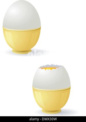 Vector illustration of eggs with yolk Stock Vector