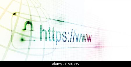 https protected web page Stock Vector