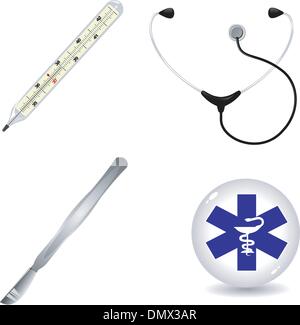 Set of medical accessories Stock Vector