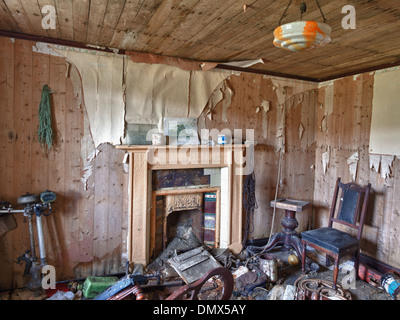 croft house isle lewis interior abandoned alamy