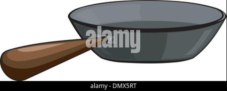 Cast-iron frying pan Stock Vector