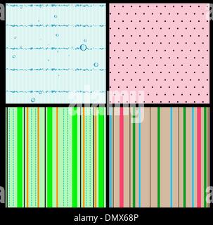 Set of 4 seamless textures Stock Vector