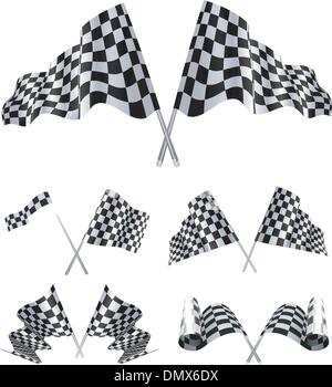 Checkered Flags set Stock Vector