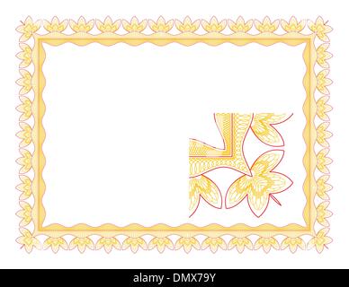Guilloche border for diploma or certificate Stock Vector