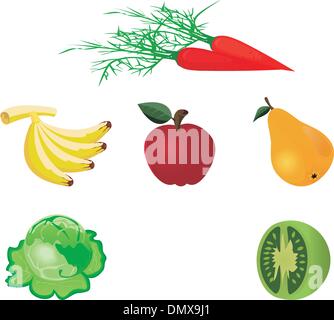 Fruit and vegetables Stock Vector Image & Art - Alamy