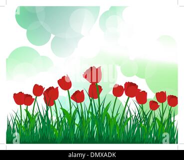 meadow silhouettes Stock Vector