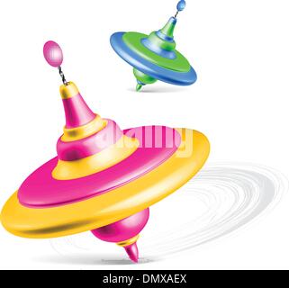pegtop on white Stock Vector