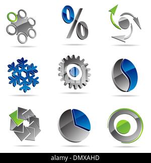 Set of abstract icons Stock Vector