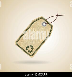 Eco recycle tag Stock Vector