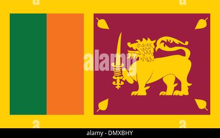 Sri Lanka Flag Stock Vector