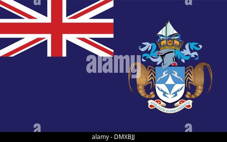 Tristan da Cunha Flag Stock Vector