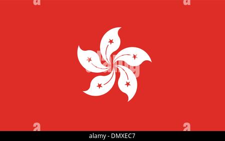 Hong Kong Flag Stock Vector