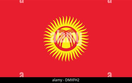 Kyrgyzstan Flag Stock Vector